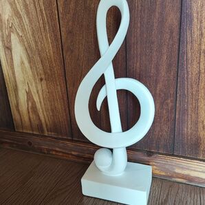 ト音記号 音符オブジェ 置物 インテリア雑貨 石膏?