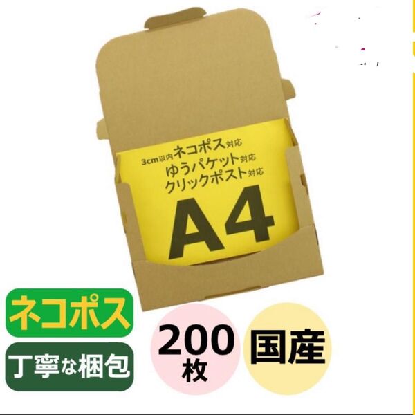 ネコポス、ゆうパケットポスト、クリックポスト(厚さ3cm以内規格)、専用箱