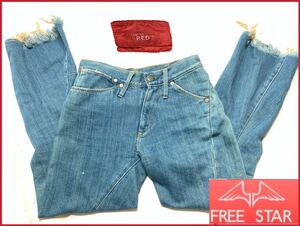 即決★levi's red★イタリア製 w25 75cm WPL 423 リーバイスレッド フリンジ デニムパンツ ジーンズ フレア gパン