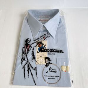 40-半袖 メンズワイシャツ ドレスシャツ ライトブルー無地Yシャツ