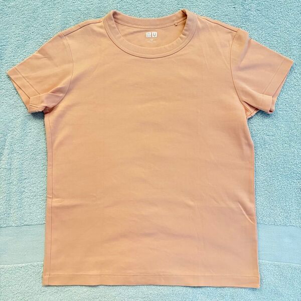 ユニクロ UNIQLO U クルーネックTシャツ ベビーピンク 無地 半袖 M Tシャツ