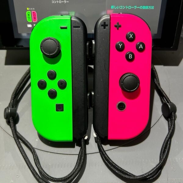 夏休み特価即購入OK】Nintendo Switch Joy-Con(スプラトゥーン2仕様/純正・メンテ済)