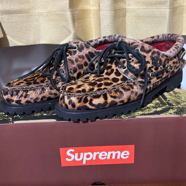 Supreme timberland 3eyes シュプリーム ティンバーランド ローファー レオパード