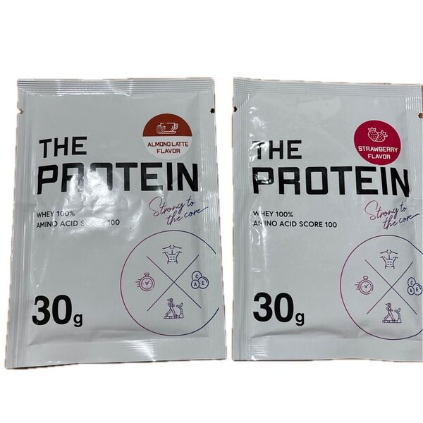 THE PROTEIN ホエイプロテイン アーモンドラテ&ストロベリー 2個セット