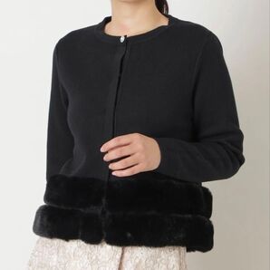 TO BE CHIC フェイクファーコンビ ボレロ カーディガン新品未使用