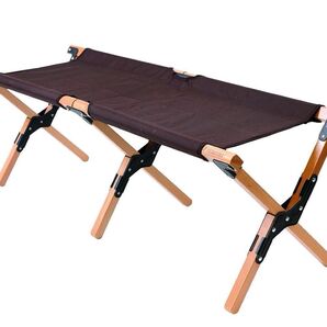 【レア希少】Hilander ウッドフレームベンチ ハイランダー 折りたたみベンチ ブラウン アウトドア キャンプ outdoor