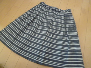 UNTITLED/ Untitled 0 gray series border pleat flared skirt 2/ world knees height knee height 0S827