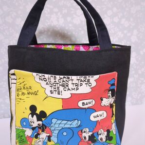 ミッキー&Disneyキャラクター・トートバッグ・マチあり ハンドメイド
