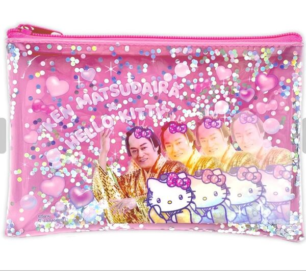 【新品】完売品 マツケンサンバ×ハローキティコラボ ラメポーチ 松平健 ディスコ ポーチ