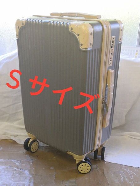 人気スーツケース かわいい Sサイズ TSAロック付き キャリーバッグ グレシルバー 2025080502