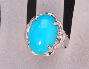 { pawnshop exhibition }Pt900* large grain. natural turquoise. te The Yinling g*k-3978