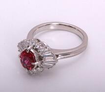 《質屋出品》Pt900★天然ルビー1.02ct+ダイアモンドリング★C-4084_画像4