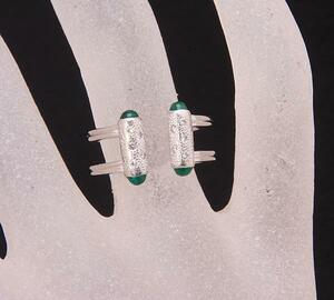 { pawnshop exhibition }Pt900* natural emerald + diamond ring *k-4218