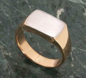 { pawnshop exhibition }k20/Pm combination * signet ring 13.4g17 number *C-3274