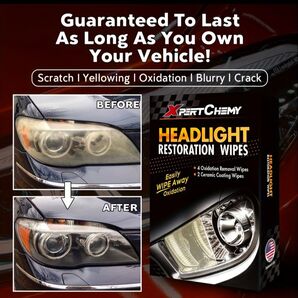 ヘッドライト修復キット、繊維素材、酸化剤除去&Cefor ramic コーティング付き、車のレンズクリーニング、研磨、修復 匿名便