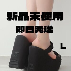Darich★新品サテンプラットフォームサンダル【L】