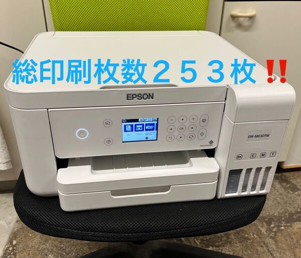 総印刷枚数253枚!!EPSON EW-M630TW インクジェットプリンター