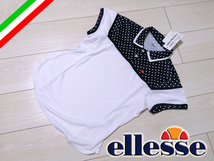 新品 ellesse エレッセ テニス かわいい ドット柄 チーム 半袖 ポロシャツ レディス L 定価6,490円 抗菌防臭 UV CUT polygiene 吸汗速乾_画像2