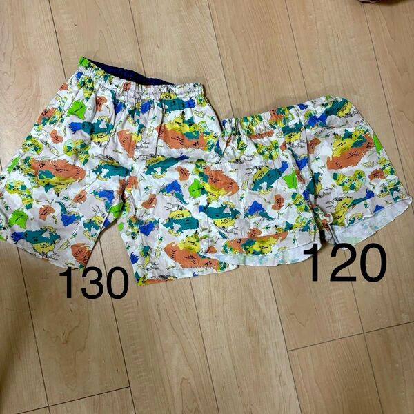 ハーフパンツ ショートパンツ 半ズボン 短パン キッズ マーキーズ 130 120 世界地図 万博