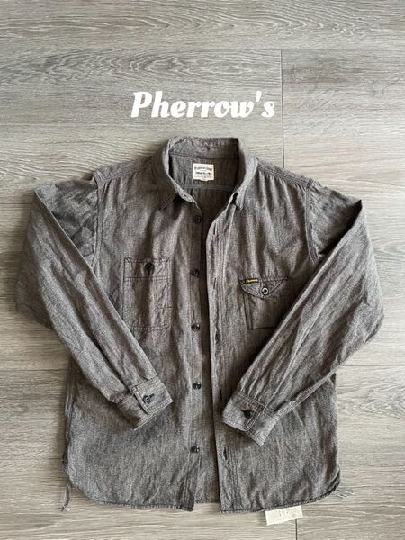 Pherrow's フェローズ ワークシャツ シャンブレーシャツ 長袖シャツ
