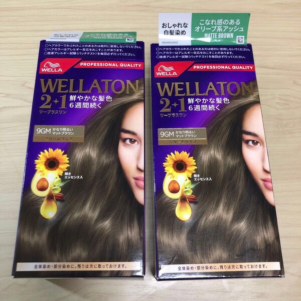WELLATON ウエラトーン 2+1 白髪染め 9GM マットブラウン 2個セット