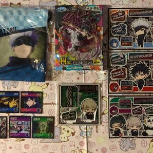 【13】呪術廻戦 虎杖 伏黒 釘崎 五条 真希 狗巻 パンダ 宿儺 アニメイト ポイント景品 セガラッキーくじ ステッカー他