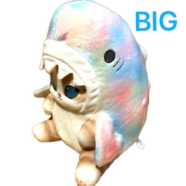 新品 mofusand パステルサメにゃん BIGぬいぐるみ モフサンド マーブル ぬいぐるみ