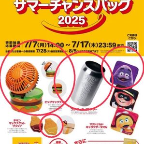 マクドナルド 2025 サマーチャンスバッグ 4点