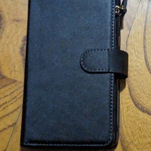 手帳型 スマホケース ダークグリーン シンプル 財布 財布付き部長