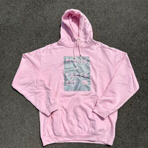 places faces リフレクター パーカー ピンク
