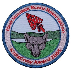 VE67 Hawk Mountain Scour Reservation Kittainny Award 2005 丸形 ワッペン パッチ アメリカ 米国 USA 輸入雑貨 動物 アニマル 刺繍