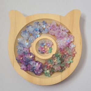 花形ビーズ 桜 サクラ さくら グラデーション 各20個 4色セット