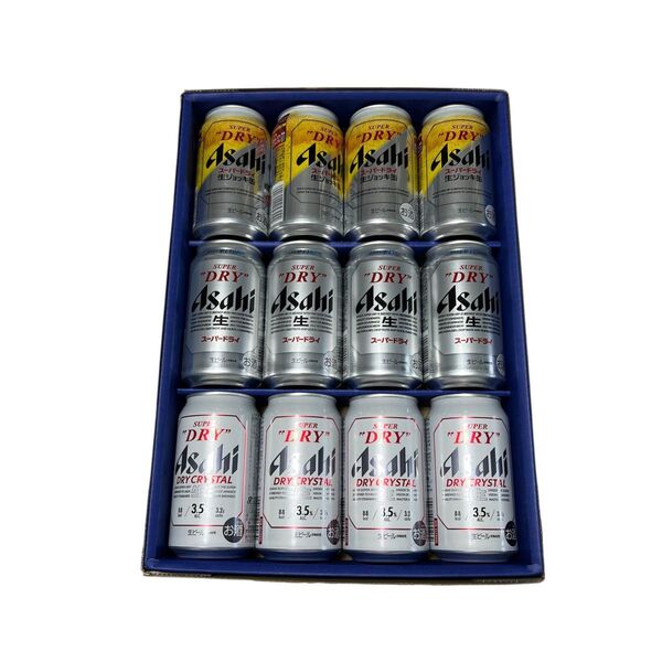 アサヒ スーパードライ 缶ビールセット Asahi SDV-3 12本 350ml ×8 340ml ×4