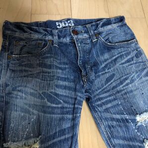 EDWIN 503 デニムパンツ ダメージ加工 色落ち