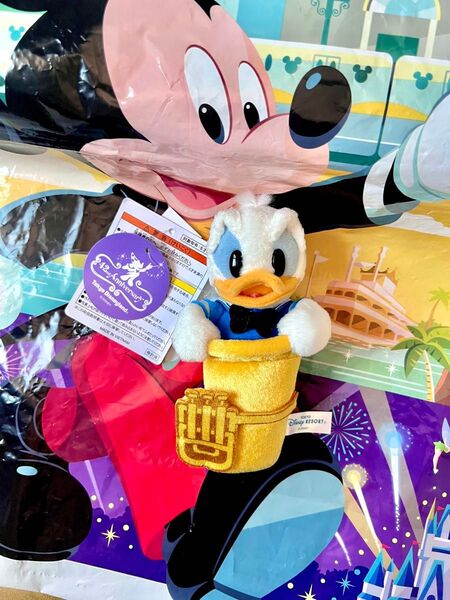 TDR★ディズニーリゾート42周年☆フィルハーマジック ドナルドぬいぐるみバッジぬいば★TDLTDS