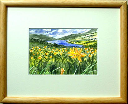 No. 7347 Nozori Kisuge (Lake Nozori) / Chihiro Tanaka (Four Seasons Watercolor) / Comes with a gift, Painting, watercolor, Nature, Landscape painting