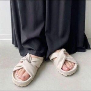 プラクトン PLAKTON サンダル 38 ベージュ