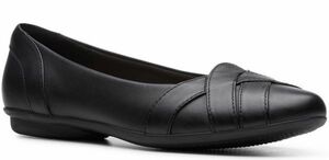  бесплатная доставка Clarks 25cm Flat черный балет каблук формальный кожа кожа Loafer туфли-лодочки спортивные туфли сандалии ST3