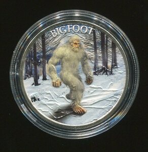 アメリカ　2019年　銀貨　Cryptozoology Series Bigfoot Winter　@5-64