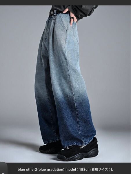 【ADRER】vintage make wide tapered denim / ヴィンテージメイクワイドテーパードデニム XS