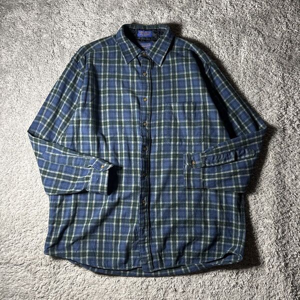 ペンドルトン 長袖シャツ オンブレ ネルシャツ チェック柄 ヴィンテージ 80s 90s ユニセックス 古着