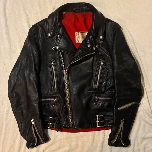 70s uk vintage ルイスレザーライダース ライトニング391 ロンジャン 38 古着 極上