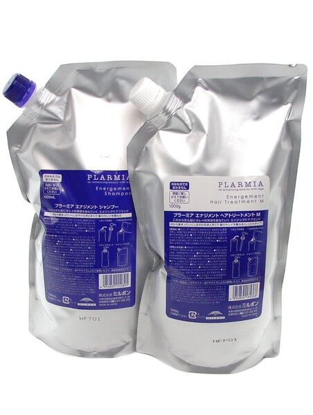 ミルボン プラーミア エナジメント シャンプー&トリートメントF レフィルセット(1000ml+1000g)×1個