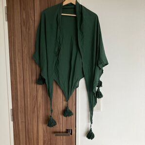 三角形 ストール フリンジ付き