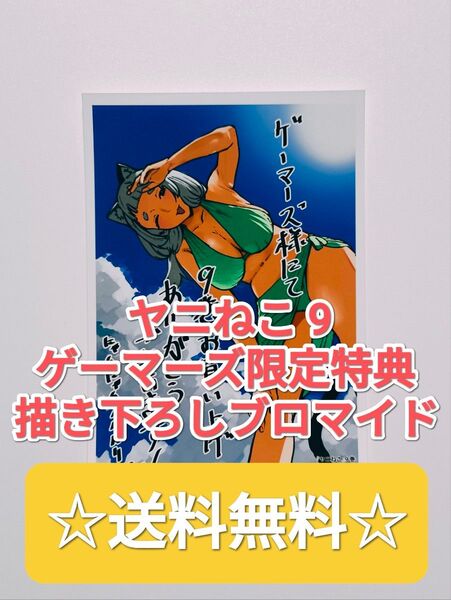 ☆ プレミア品 ☆ ヤニねこ 9 ゲーマーズ限定特典 描き下ろしブロマイド 非売品 グッズ コレクション イラストカード