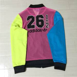  new goods rare adidas originalslita Ora Adidas Originals outer outer garment jersey blouson mesh neon color S size 