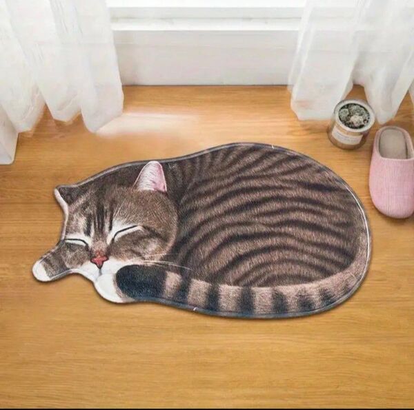 猫 猫雑貨 猫用品 インテリア マット デザイン 可愛い 玄関マット 滑り止め ねこ