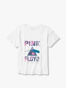 新品 Victoria'sSecret バンド半袖Tシャツ PinkFloyd 送料無料 レディースLサイズ ピンクフロイド ヴィクトリアシークレット激安セール限定