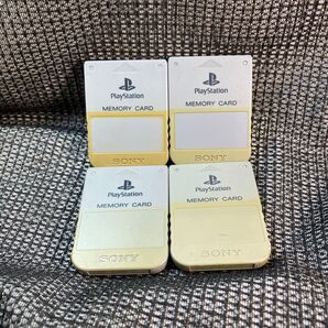 p141 PS1メモリーカード15ブロック 4個セット ソニー純正 動作確認初期化済 プレイステーション SONY