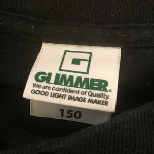 送無　Glimmer(グリマー) | 012-SVT スーパーヘビー無地150cm厚手Tシャツ 7.0oz ブラック黒used